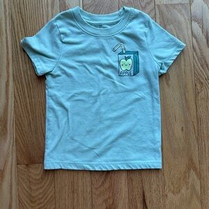 Cat & Jack Toddler Girls Apple Juice Graphic T Shirt Sage Green 18M